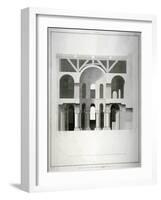 Transverse Section of St John's Chapel in the White Tower, Tower of London, 1815-James Basire II-Framed Giclee Print