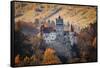 Transylvania, Historic gothic castle in autumn.-Emily Wilson-Framed Stretched Canvas