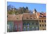 Transylvania, Romania, Mures County, Sighisoara, colorful houses.-Emily Wilson-Framed Photographic Print