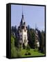 Transylvania, Sinaia, the Tower of Peles Castle, Romania-Nick Laing-Framed Stretched Canvas