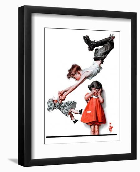 "Trapeze Artist,"September 20, 1924-Joseph Christian Leyendecker-Framed Giclee Print