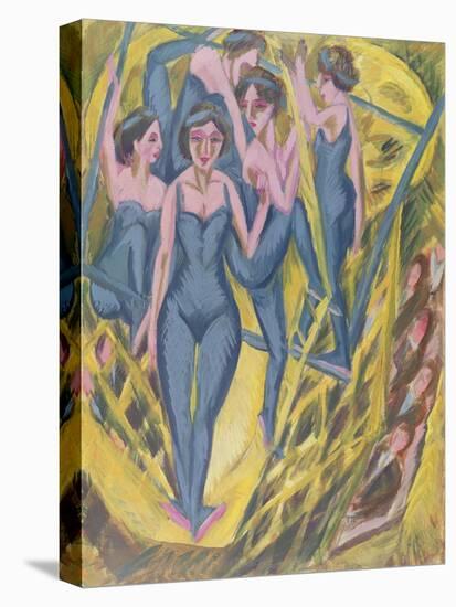 Trapeze Artists in Blue, 1914-Ernst Ludwig Kirchner-Stretched Canvas