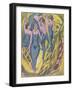 Trapeze Artists in Blue, 1914-Ernst Ludwig Kirchner-Framed Giclee Print