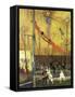 Trapeze Artists-Francis Luis Mora-Framed Stretched Canvas