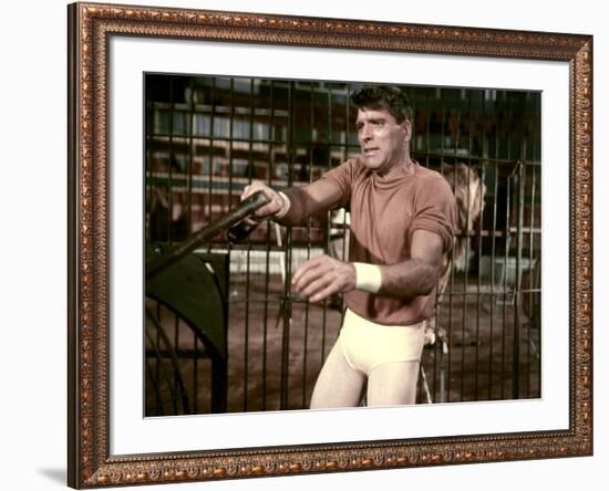 Trapeze by CarolReed with Burt Lancaster, 1956 (photo)-null-Framed Photo