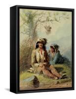 Trappers, 1858-Alfred Jacob Miller-Framed Stretched Canvas