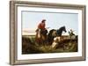 Trappers Following the Trail: at Fault, 1851-Arthur Fitzwilliam Tait-Framed Giclee Print
