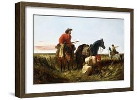 Trappers Following the Trail: at Fault, 1851-Arthur Fitzwilliam Tait-Framed Giclee Print