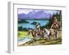 Trappers in the Wild West-Ron Embleton-Framed Giclee Print