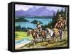 Trappers in the Wild West-Ron Embleton-Framed Stretched Canvas