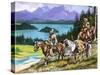 Trappers in the Wild West-Ron Embleton-Stretched Canvas