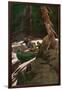 Trappers Running Rapids on a Wilderness River, circa 1900-null-Framed Giclee Print