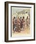 Trappers Trading with Native Americans, New France-Louis Charles Bombled-Framed Giclee Print