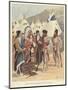 Trappers Trading with Native Americans, New France-Louis Charles Bombled-Mounted Giclee Print