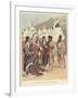 Trappers Trading with Native Americans, New France-Louis Charles Bombled-Framed Giclee Print