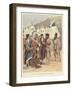 Trappers Trading with Native Americans, New France-Louis Charles Bombled-Framed Giclee Print