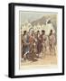 Trappers Trading with Native Americans, New France-Louis Charles Bombled-Framed Giclee Print