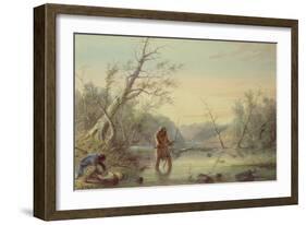 Trapping Beaver, 1858-Alfred Jacob Miller-Framed Giclee Print