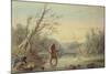 Trapping Beaver, 1858-Alfred Jacob Miller-Mounted Giclee Print