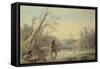 Trapping Beaver, 1858-Alfred Jacob Miller-Framed Stretched Canvas