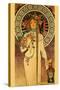 Trappistine Liquors-Alphonse Mucha-Stretched Canvas