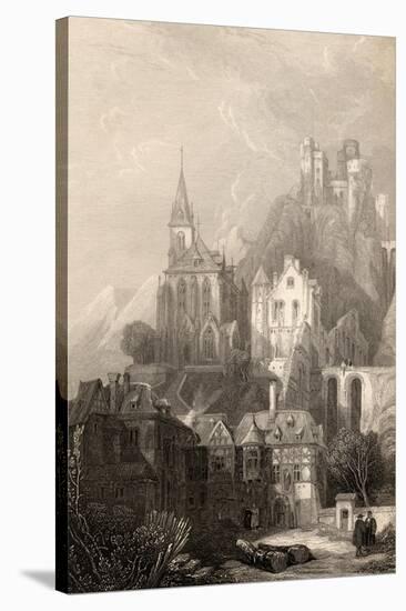 Trarbach, Engraved by E.I. Roberts, Illustration from 'The Pilgrims of the Rhine' Published 1840-David Roberts-Stretched Canvas