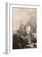 Trarbach, Engraved by E.I. Roberts, Illustration from 'The Pilgrims of the Rhine' Published 1840-David Roberts-Framed Giclee Print