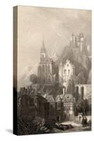 Trarbach, Engraved by E.I. Roberts, Illustration from 'The Pilgrims of the Rhine' Published 1840-David Roberts-Stretched Canvas