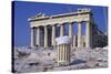 Trash Can in Front of the Parthenon-Paul Souders-Stretched Canvas