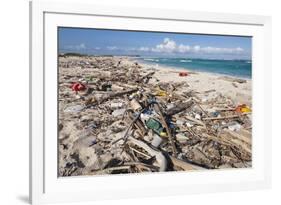 Trash-Covered Beach in Aruba-Paul Souders-Framed Photographic Print