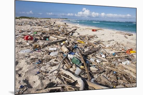 Trash-Covered Beach in Aruba-Paul Souders-Mounted Photographic Print