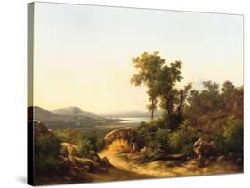 Trasimeno: a View of Lake Trasimeno, Italy, 1874-Guido Agostini-Stretched Canvas