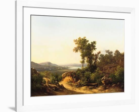 Trasimeno: a View of Lake Trasimeno, Italy, 1874-Guido Agostini-Framed Giclee Print