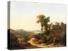 Trasimeno: a View of Lake Trasimeno, Italy, 1874-Guido Agostini-Stretched Canvas