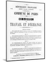 Travail Et D'Echange, from French Political Posters of the Paris Commune, May 1871-null-Mounted Giclee Print