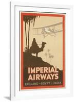 Travdel Poster for Imperial Airways-null-Framed Art Print