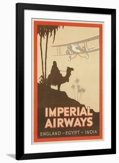 Travdel Poster for Imperial Airways-null-Framed Art Print