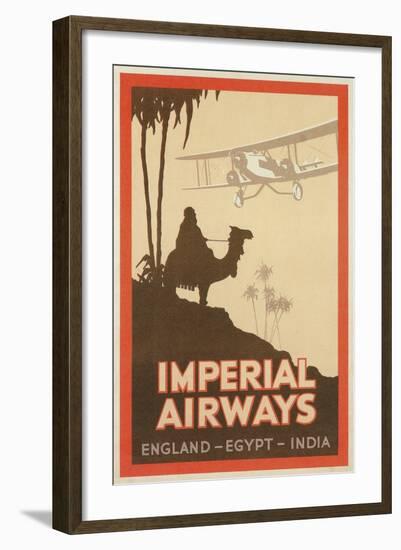 Travdel Poster for Imperial Airways-null-Framed Art Print