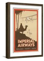 Travdel Poster for Imperial Airways-null-Framed Art Print