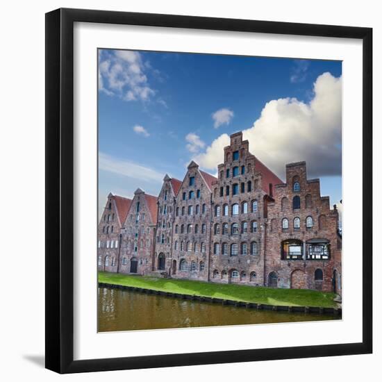 Trave River, Lubeck, Germany-Acnaleksy-Framed Photographic Print