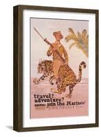 Travel? Adventure? Join the Marines-James Montgomery Flagg-Framed Art Print