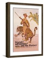 Travel? Adventure? Join the Marines-James Montgomery Flagg-Framed Art Print