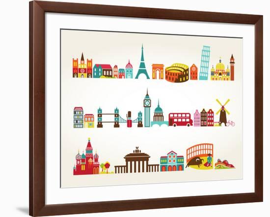 Travel And Tourism Locations-Marish-Framed Art Print