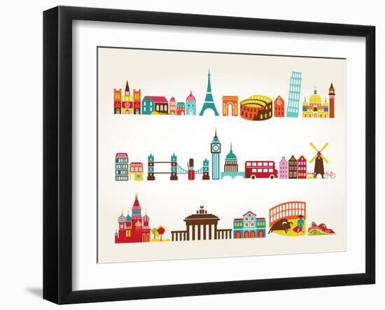 Travel And Tourism Locations-Marish-Framed Art Print