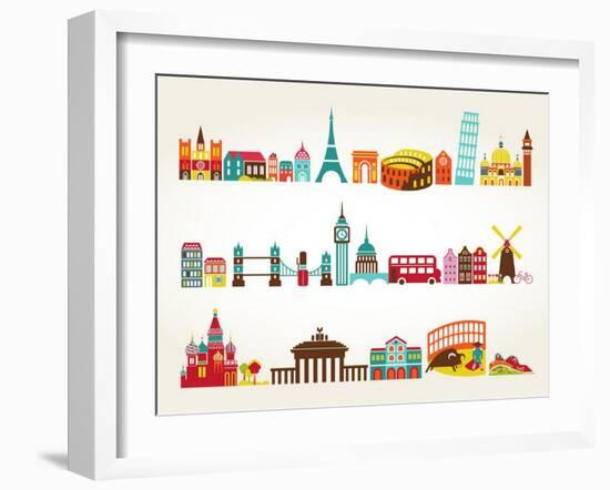 Travel And Tourism Locations-Marish-Framed Art Print