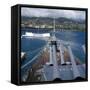 Travel Battleship Missouri-Katherine Nichols-Framed Stretched Canvas