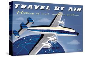 Travel By Air, History of Civil Aviation Posters-Michael Crampton-Stretched Canvas