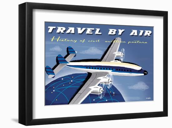 Travel By Air, History of Civil Aviation Posters-Michael Crampton-Framed Art Print