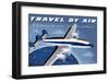 Travel By Air, History of Civil Aviation Posters-Michael Crampton-Framed Art Print