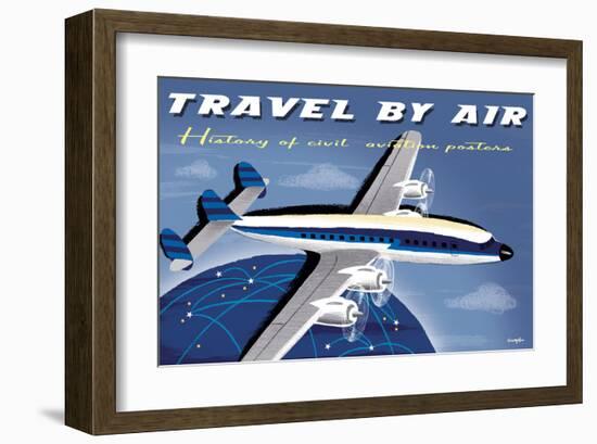 Travel By Air, History of Civil Aviation Posters-Michael Crampton-Framed Art Print